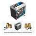 XS Power D5100 12V AGM battery with optional 580 and 586 brass post adaptors for clamp style installations