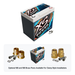 XS Power D5100R 12V AGM battery with optional 580 and 586 brass post adaptors for clamp style installations