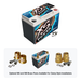 XS Power D545 12V AGM battery with optional 580 and 586 brass post adaptors for clamp style installations