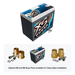 XS Power D7500 12V AGM battery with optional 580 and 586 brass post adaptors for clamp style installations