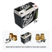 XS Power Li-PS545L lithium powersports battery with optional 580 and 586 brass post adaptors for clamp style installations