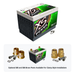 XS Power PS3400 Group 34 12V AGM powersports battery with optional 580 and 586 brass post adaptors for clamp style installations