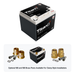 XS Power PWR-S5-1200 Titan8 battery with optional 580 and 586 brass post adaptors for clamp style installations