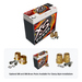 XS Power S680 12V AGM racing battery with optional 580 and 586 brass post adaptors for clamp style installations