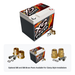XS Power S975 12V AGM racing battery with optional 580 and 586 brass post adaptors for clamp style installations