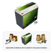 XS Power XV20Q 12V lithium starting powercell with optional 580 and 586 brass post adaptors for clamp style installations