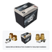 XS Power xMAX 22 lithium iron phosphate battery with optional 580 and 586 brass post adaptors for clamp style installations