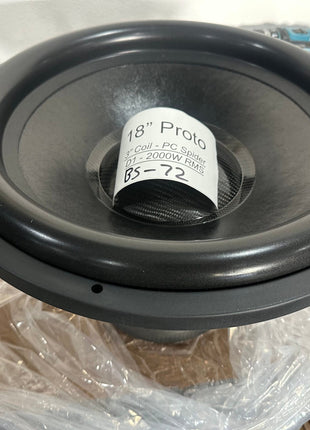 18" D1 Subwoofer Prototype - 2000W RMS - BS-72 image 0