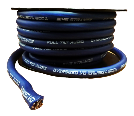 Full Tilt 50' 1/0 AWG CCA Power/Ground Cable - Sundown Audio