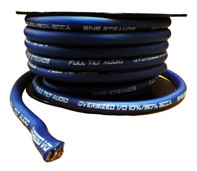 Full Tilt 50' 1/0 AWG CCA Power/Ground Cable - Sundown Audio