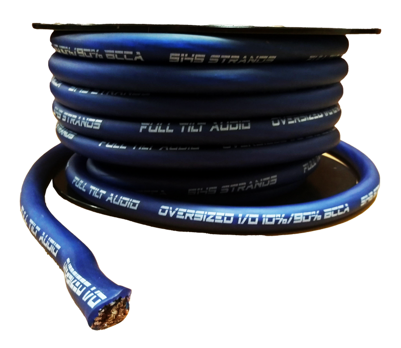 Full Tilt 50' 1/0 AWG CCA Power/Ground Cable - Sundown Audio