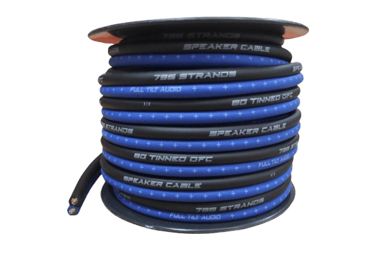 Full Tilt Audio 50' 8 AWG 100% OFC Speaker Wire