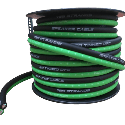 Full Tilt Audio 50' 8 AWG 100% OFC Speaker Wire