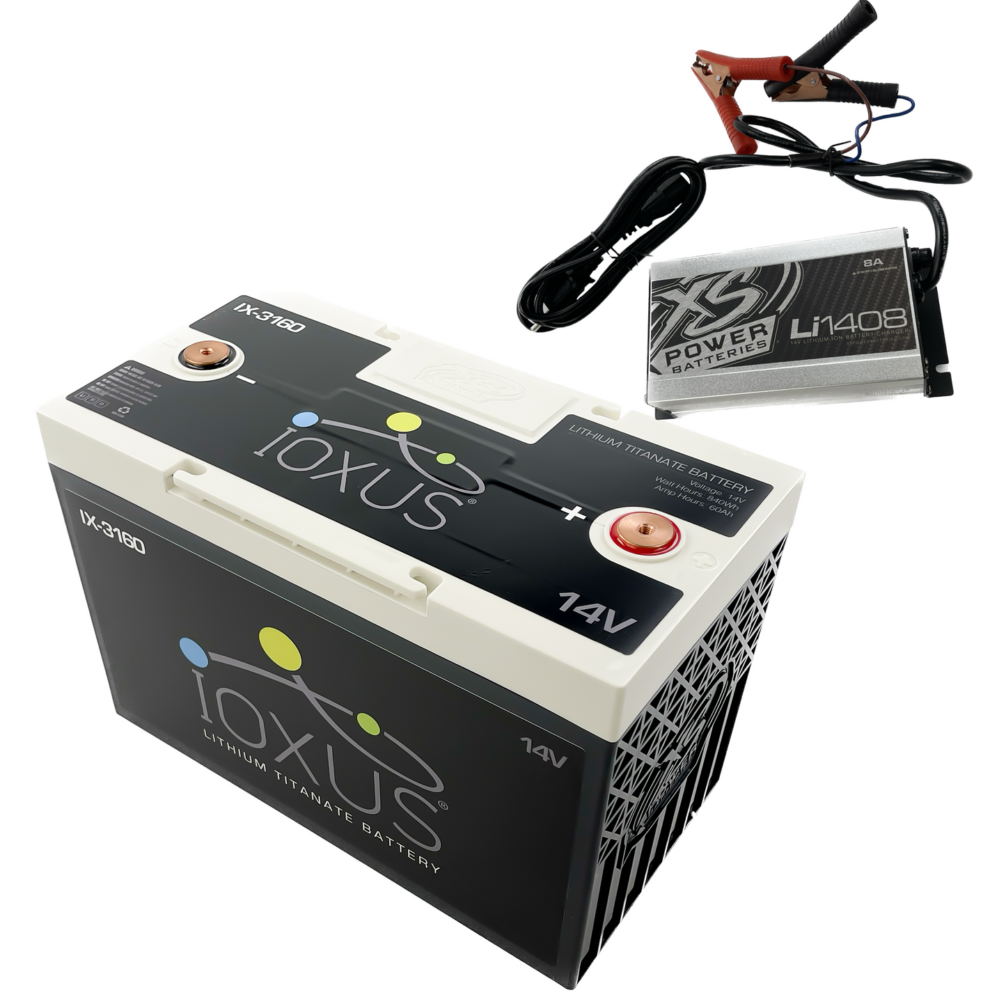 Ioxus IX-3160 60ah 14V Group 31 LTO Battery w/ Charger - 10,000+W