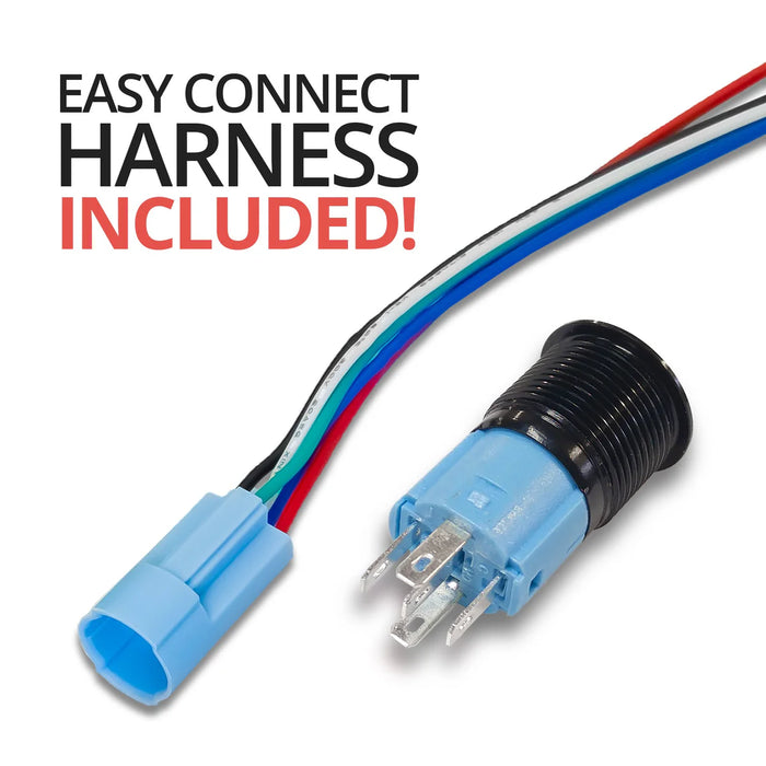 Sparked Innovations Latching Black Push Button Switches