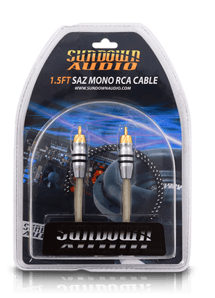 SAZ1-1.5FT Mono Channel RCA Interconnects - Sundown Audio