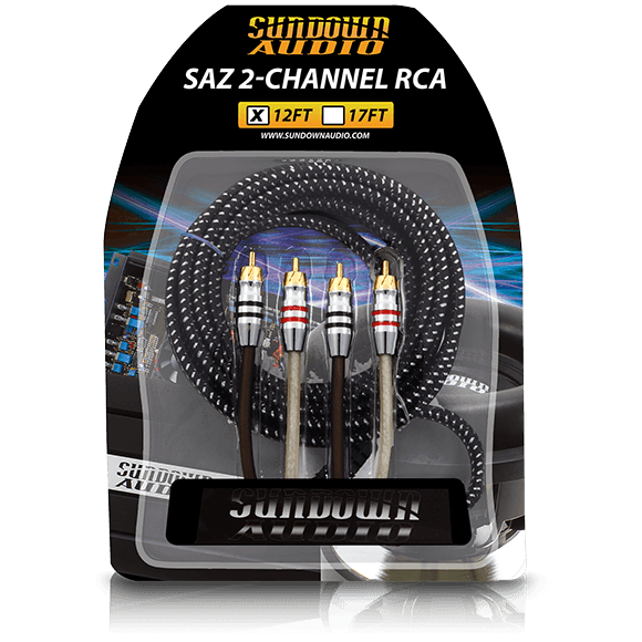 SAZ2-12FT SAZ 2-Channel RCA Interconnects - Sundown Audio