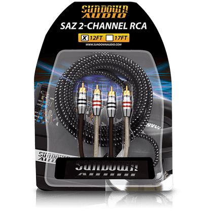 SAZ2-12FT SAZ 2-Channel RCA Interconnects - Sundown Audio