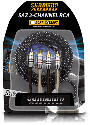 SAZ2-25FT SAZ 2-Channel RCA Interconnects - Sundown Audio