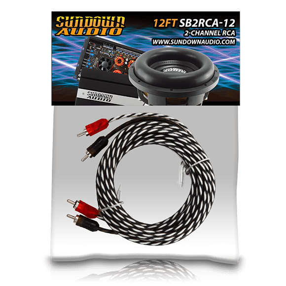 SB2-12FT 2-Channel RCA Interconnect Cables - Sundown Audio