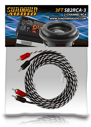 SB2-3FT 2-Channel RCA Interconnect Cables - Sundown Audio