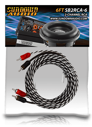 SB2-6FT 2-Channel RCA Interconnect Cables - Sundown Audio