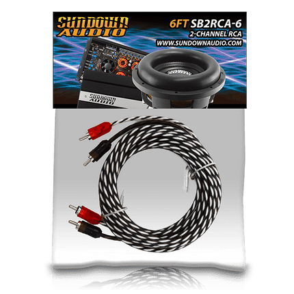 SB2-6FT 2-Channel RCA Interconnect Cables - Sundown Audio
