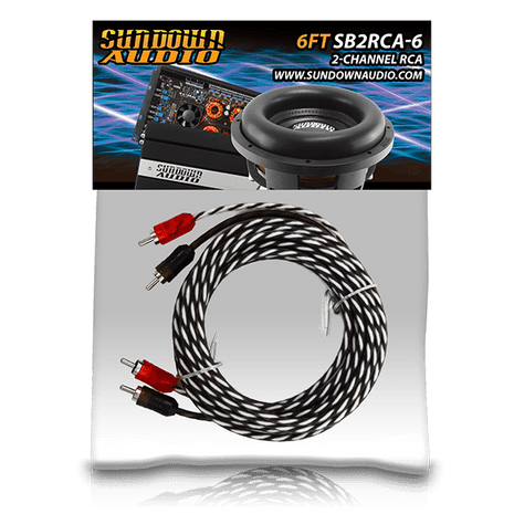 SB2-6FT 2-Channel RCA Interconnect Cables - Sundown Audio