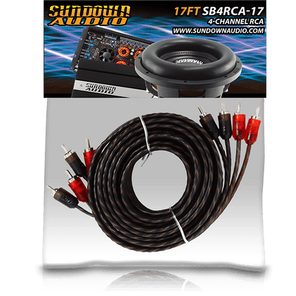 SB4-17FT 4-Channel RCA Interconnect Cables - Sundown Audio