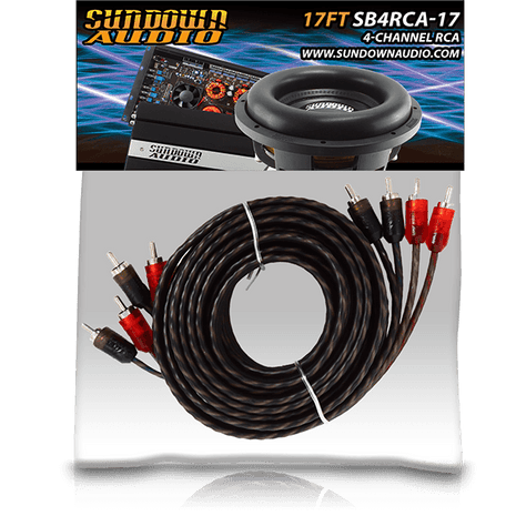 SB4-17FT 4-Channel RCA Interconnect Cables - Sundown Audio
