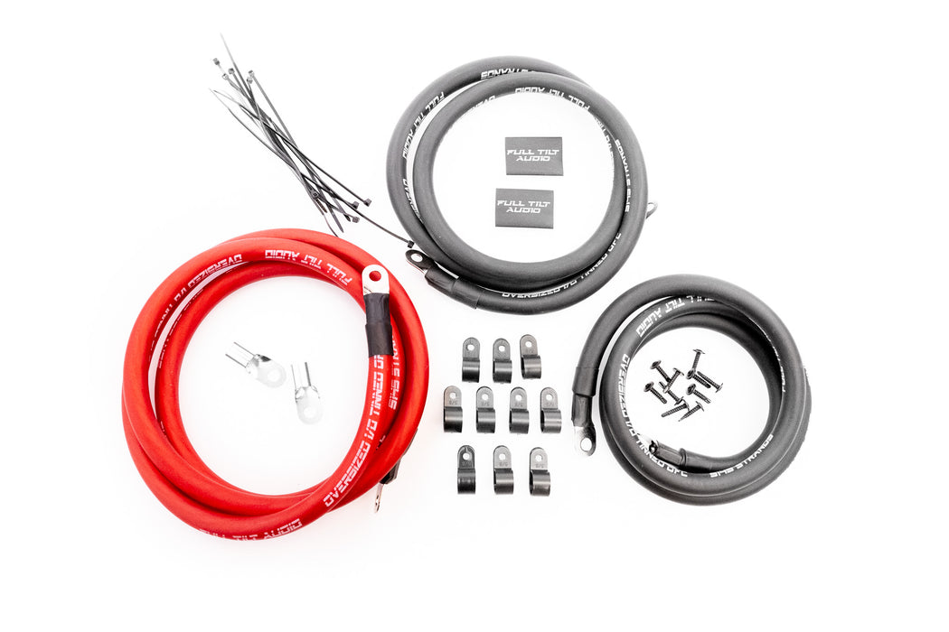 Full Tilt 1/0 AWG Red/Black Big 3 Electrical Upgrade Kit