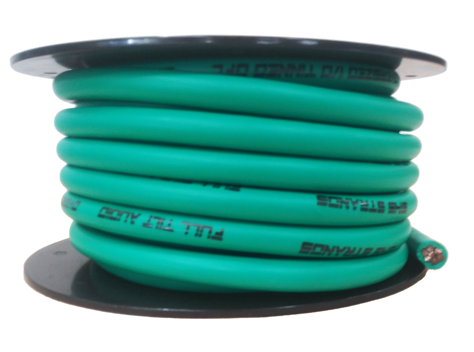 LIMITED EDITION: Full Tilt 1/0 SEAFOAM 50' Tinned OFC Oxygen Free Copper Power/Ground Cable/Wire