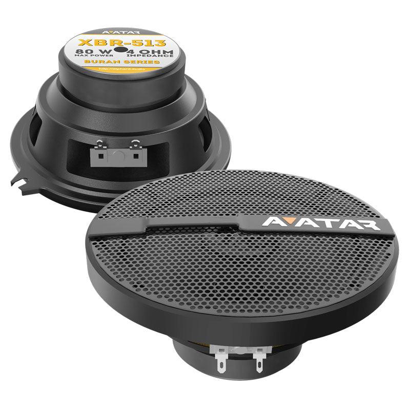 Avatar Buran Series XBR-513 5.25” 80 Watt 4-Ohm PAIR of Coaxial Speakers - Showtime Electronics