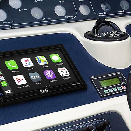 Boss MRCP9685A 6.75" Weather-Proof Double-DIN Multimedia Receiver w/ Apple CarPlay/ Android Auto - Showtime Electronics