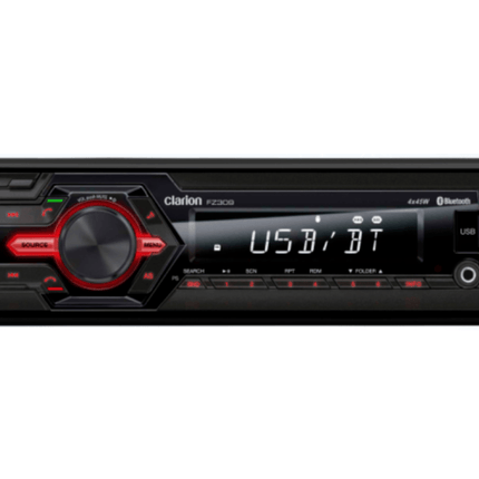 Clarion FZ309 Single-DIN Multimedia Receiver USB, AUX, Bluetooth - Showtime Electronics