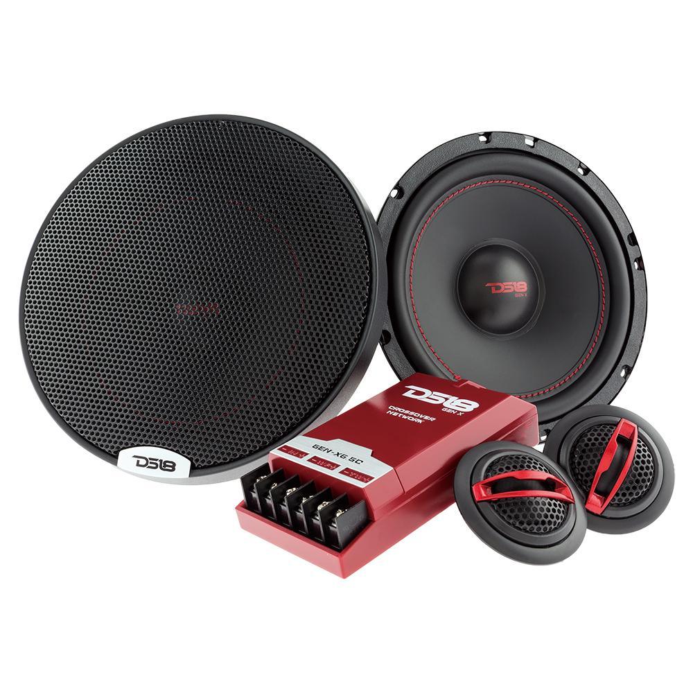 DS18 GEN-X6.5C 6.5" 6-1/2" 150 Watt 2-Way Component Car Audio Speakers+Tweeters - Showtime Electronics