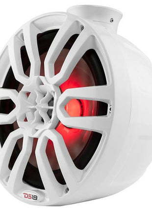 DS18 Hydro NXL-PS8W 8" 375 Watt WHITE Pod with Integrated RGB LED Lights - Showtime Electronics
