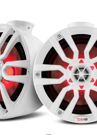 DS18 Hydro NXL-PS8W 8" 375 Watt WHITE Pod with Integrated RGB LED Lights - Showtime Electronics