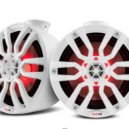 DS18 Hydro NXL-PS8W 8" 375 Watt WHITE Pod with Integrated RGB LED Lights - Showtime Electronics