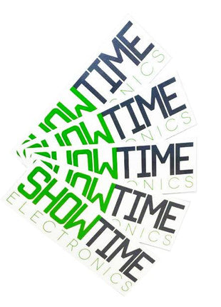 Five of Showtime Electronics 6" Clear Logo Decal Stickerpack - Showtime Electronics