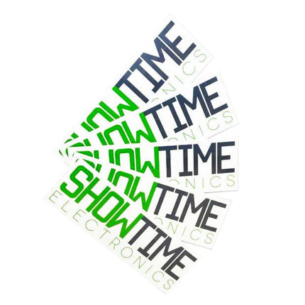 Five of Showtime Electronics 6" Clear Logo Decal Stickerpack - Showtime Electronics