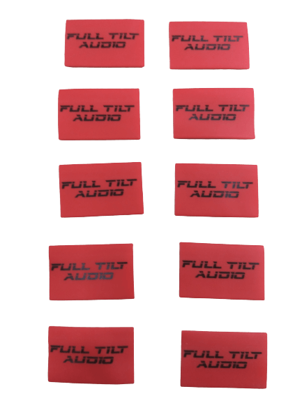 Full Tilt 1/0 AWG Gauge Red Heat Shrink w/ Black Lettering- 10 PACK - Showtime Electronics