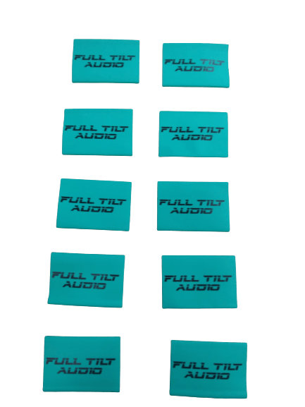 Full Tilt 1/0 AWG Gauge Teal Heat Shrink w/ Black Lettering- 10 PACK - Showtime Electronics