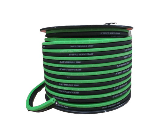 Full Tilt 16 Gauge Lime Green/Black 100' OFC Speaker Wire - Showtime Electronics