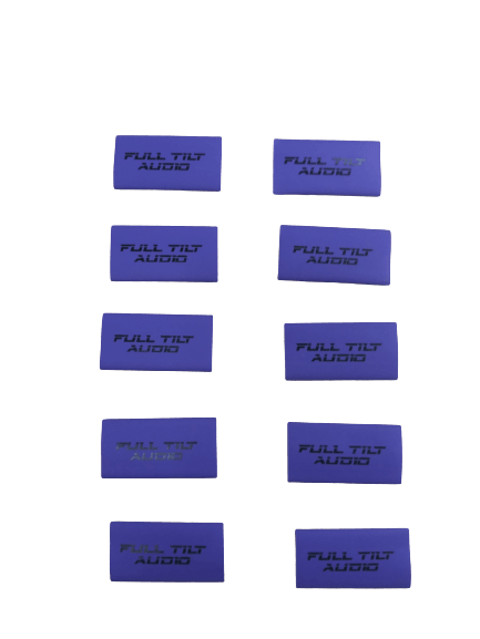Full Tilt 4 AWG Gauge Purple Heat Shrink w/ Black Lettering- 10 PACK - Showtime Electronics
