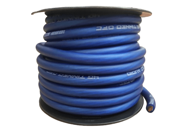 Full Tilt 4 Gauge Blue 50' OFC Power/Ground Cable/Wire - Showtime Electronics