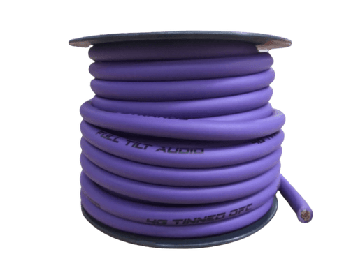Full Tilt 4 Gauge Purple 50' OFC Power/Ground Cable/Wire - Showtime Electronics