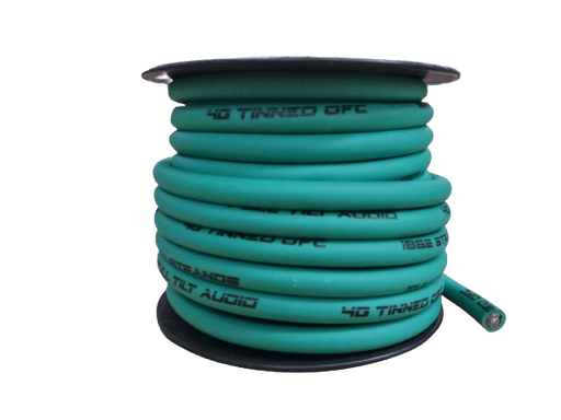 Full Tilt 4 Gauge Teal 50' OFC Power/Ground Cable/Wire - Showtime Electronics