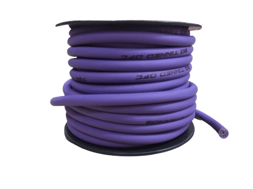 Full Tilt 8 Gauge Purple 50' OFC Power/Ground Cable/Wire - Showtime Electronics