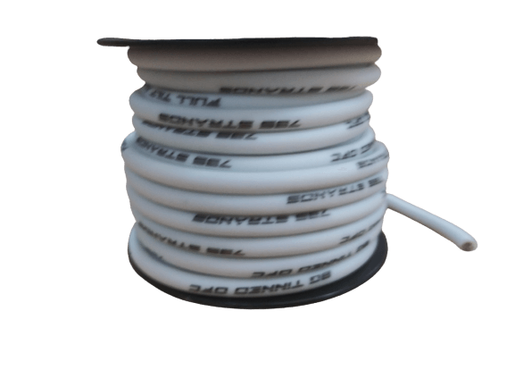 Full Tilt 8 Gauge White 50' OFC Power/Ground Cable/Wire - Showtime Electronics